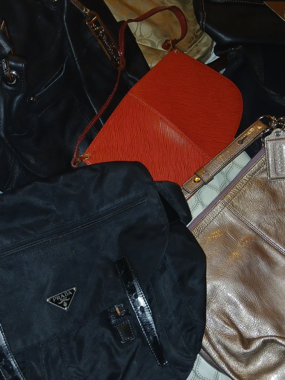 Coach Pebbled Leather Satchel in Saddle Orange